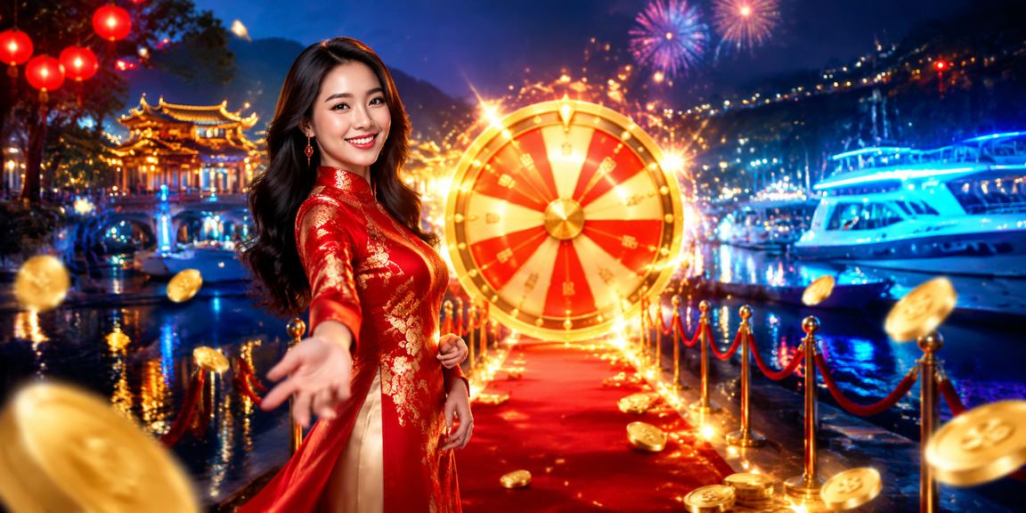 Khu vực chơi casino hiện đại tại Việt Nam với ánh sáng đỏ neon